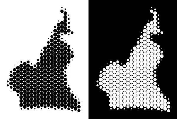 Nokta yarı ton Afrika Kamerun Haritası