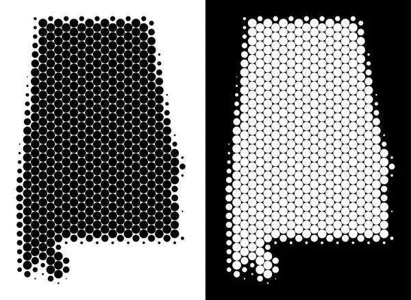 Nokta yarı ton Alabama Eyalet harita