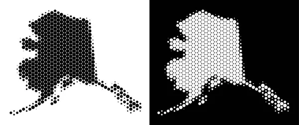 Noktalı yarım ton Alaska harita