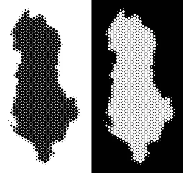 Noktalı yarım ton Arnavutluk Haritası