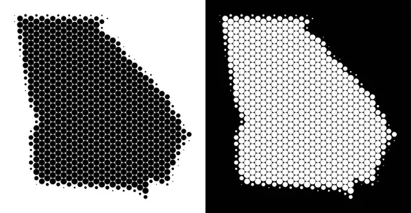 Nokta yarı ton Amerikan devlet Gürcistan Haritası