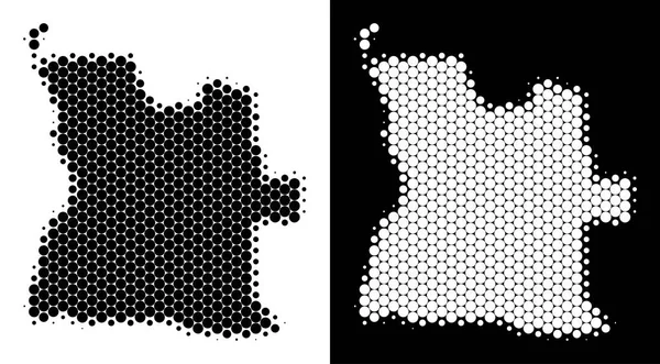 Nokta yarı ton Angola Haritası