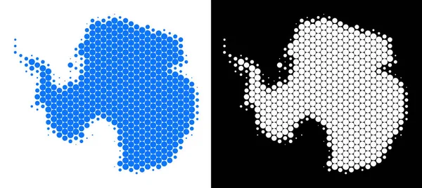 Nokta yarı ton Antarktika harita