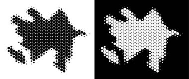 Noktalı yarım ton Azerbaycan Haritası