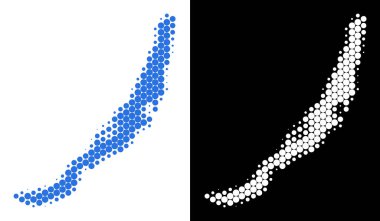 Noktalı yarım ton Baykal Gölü harita