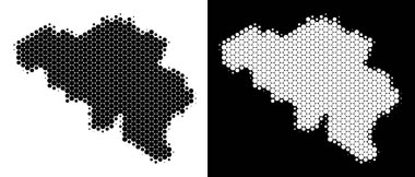 Nokta yarı ton Belçika Haritası