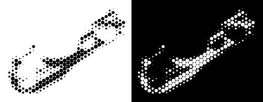 Nokta yarı ton Bermuda Island harita