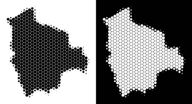 Nokta yarı ton Bolivya Haritası