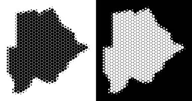 Nokta yarı ton Botsvana Haritası