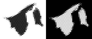 Nokta yarı ton Brunei harita