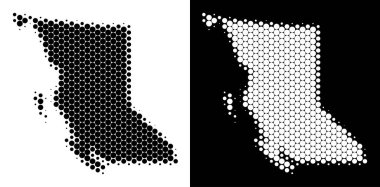 Noktalı yarım ton British Columbia eyaletinde harita