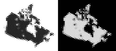 Nokta yarı ton Kanada harita