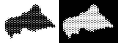 Noktalı yarım ton Orta Afrika Cumhuriyeti harita