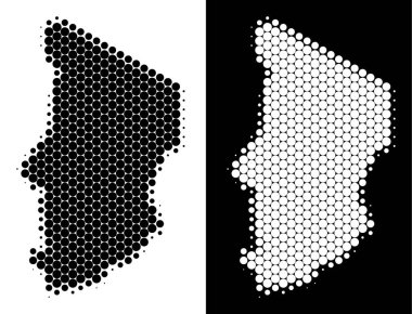 Nokta yarı ton Çad Haritası