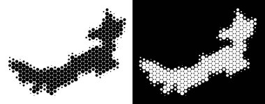 Noktalı yarım ton Çin İç Moğolistan haritası