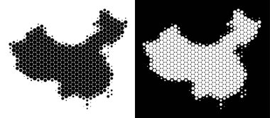 Nokta yarı ton Çin Haritası