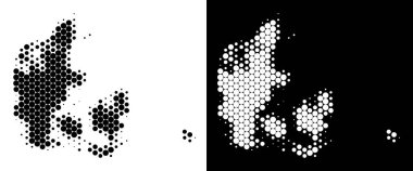 Nokta yarı ton Danimarka harita