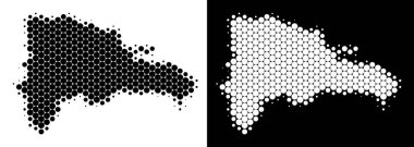 Nokta yarı ton Dominik Cumhuriyeti haritası