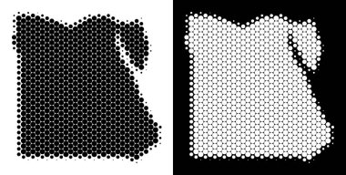 Nokta yarı ton Mısır harita