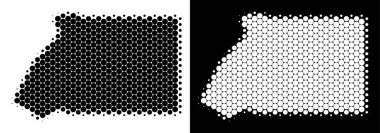 Nokta yarı ton Ekvator Ginesi harita