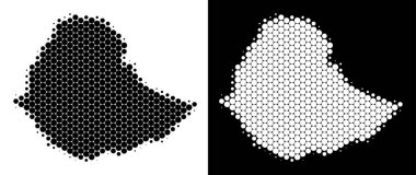 Noktalı yarım ton Etiyopya Haritası