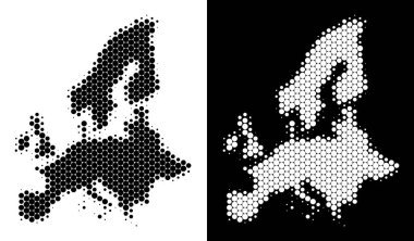 Noktalı yarım ton Avrupa Birliği harita