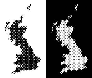 Nokta yarı ton İngiltere harita