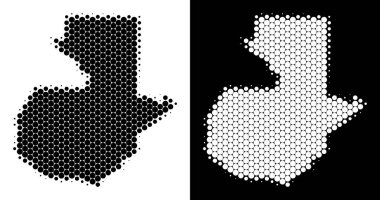 Nokta yarı ton Guatemala Haritası