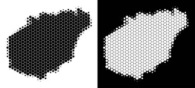 Noktalı yarım ton Hainan Adası Haritası