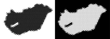 Noktalı yarım ton Macaristan Haritası