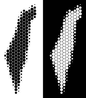 Nokta yarı ton İsrail Haritası