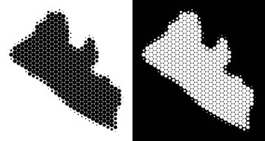 Nokta yarı ton Liberya Haritası