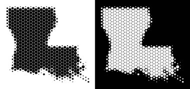 Nokta yarı ton Louisiana devlet harita