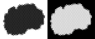 Noktalı yarım ton Makedonia harita