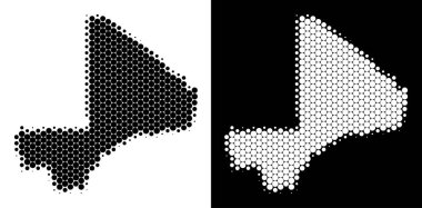 Nokta yarı ton Mali Haritası