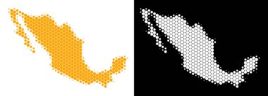 Nokta yarı ton Meksika harita