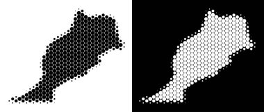 Nokta yarı ton Fas Haritası