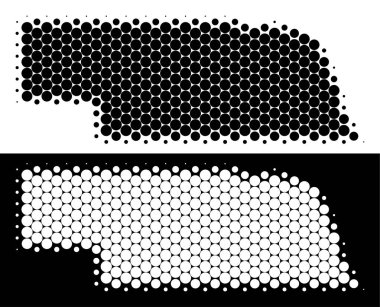 Nokta yarı ton Nebraska Eyalet harita