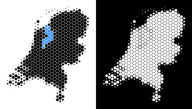 Noktalı yarım ton Hollanda Haritası