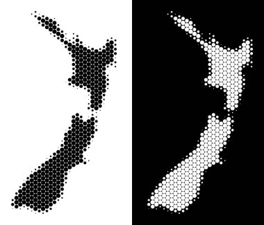 Nokta noktalı resim Yeni Zelanda Haritası