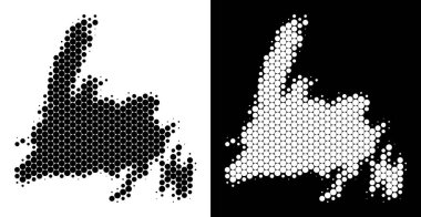 Nokta yarı ton Newfoundland Adası Haritası