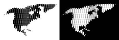 Nokta yarı ton Kuzey Amerika Haritası