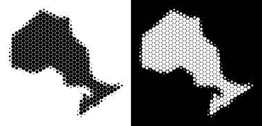 Noktalı yarım ton Ontario Eyaleti harita