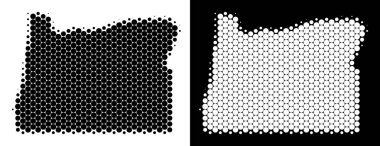 Nokta yarı ton Oregon State harita