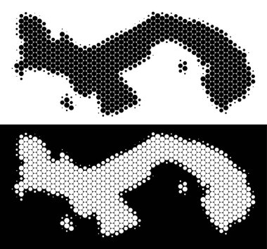 Nokta yarı ton Panama Haritası