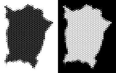 Nokta yarı ton Penang Adası Haritası