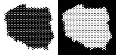 Nokta yarı ton Polonya harita