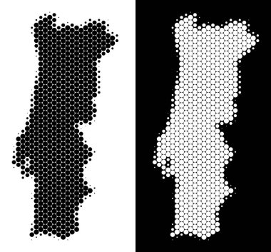 Nokta yarı ton Portekiz Haritası