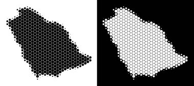 Nokta yarı ton Suudi Arabistan harita