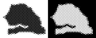 Nokta yarı ton Senegal Haritası